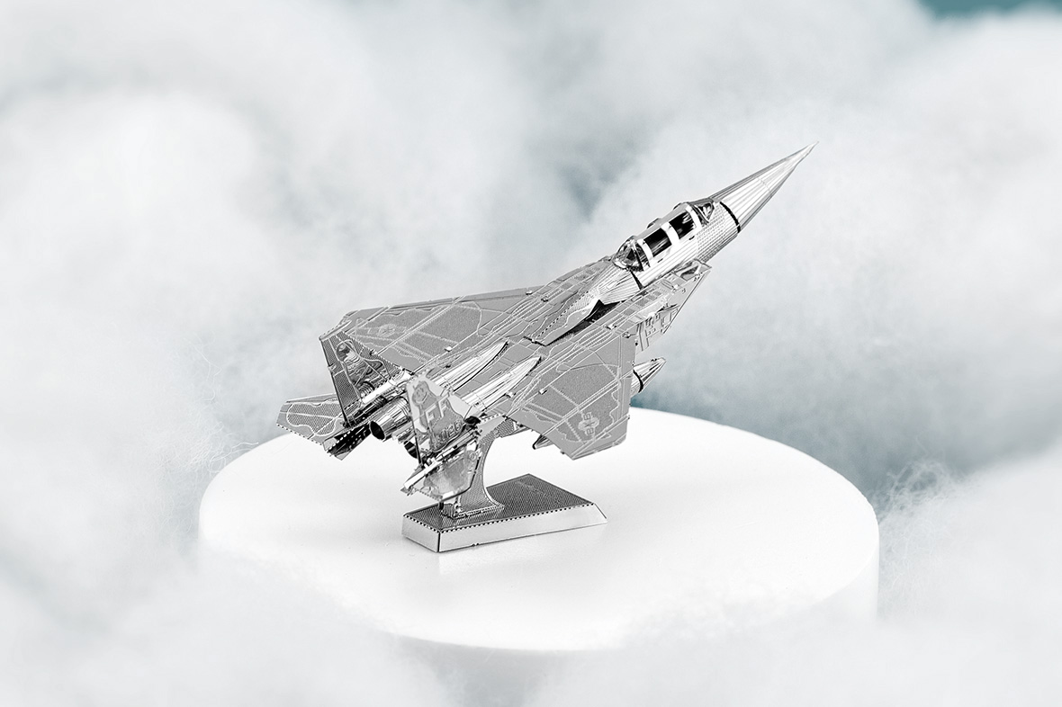 Metal Earth F15 Eagle 3D Laser Cut Metal Airplane Models Kits Innovatoys
