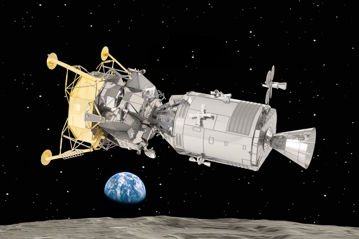 Apollo Csm Instruments Metal Earth Apollo CSM With LM - Innovatoys
