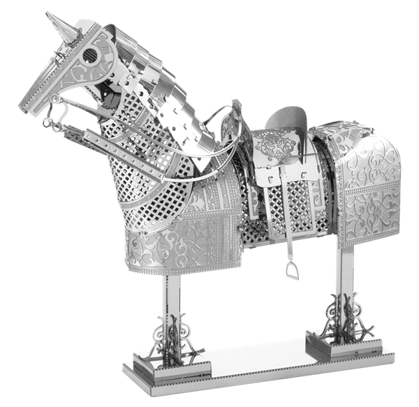 Set of 2 Fascinations Metal Earth 3D Model Kits European Knight & Horse Armor 