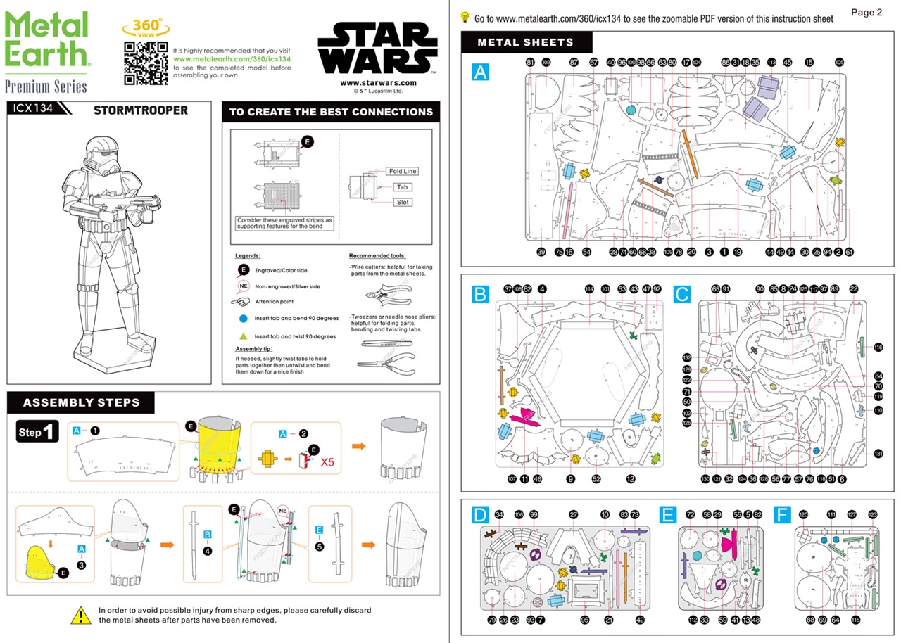instruction sheet ICX134 - Stormtrooper