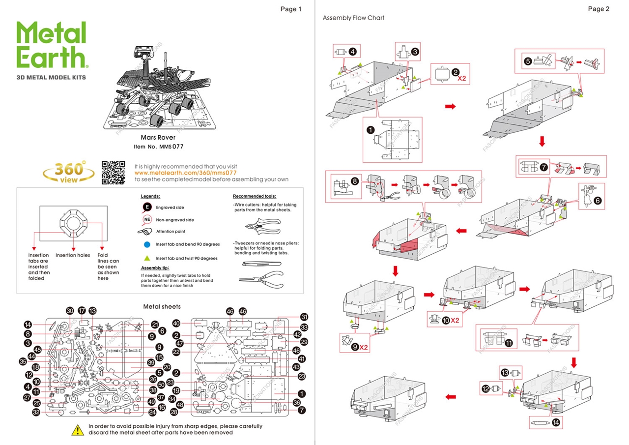 instruction sheet MMS077 - Mars Rover 