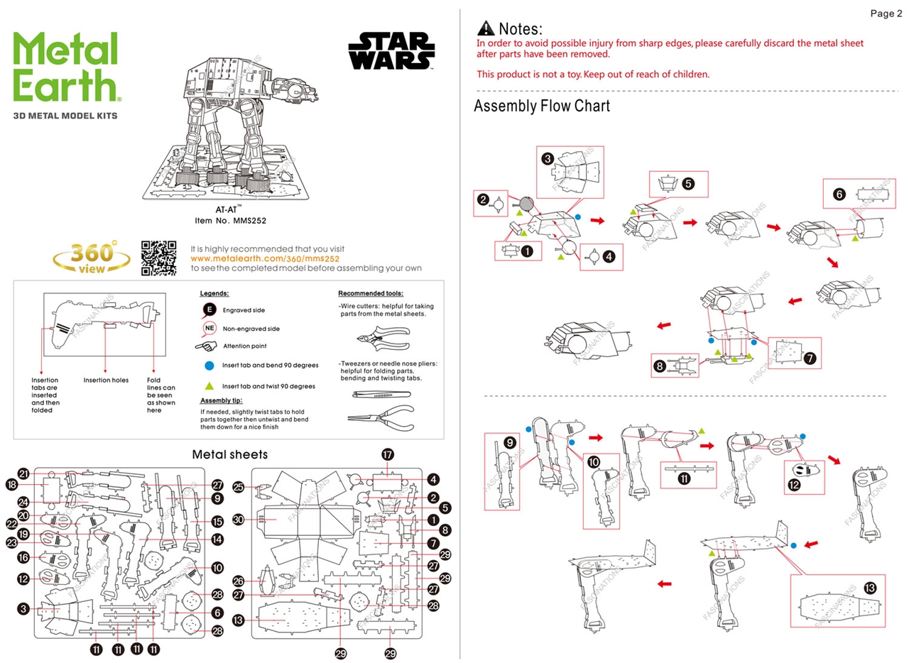 instruction sheet MMS252 - Star Wars - AT-AT 