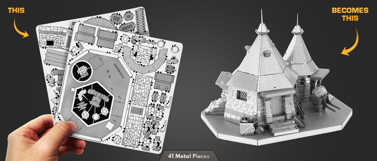 Fascinations Metal Earth Harry Potter Hagrid's Hut 3D Model Kit MMS441