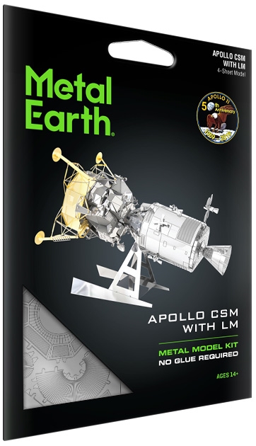 No glue requir Metal Earth Apollo CSM With LM Steel Model Kit Fascinations 