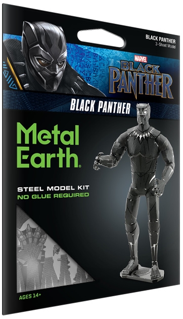 2018 Fascinations Metal Earth Black Panther 3D Laser Cut Steel Model Kit MMS325 