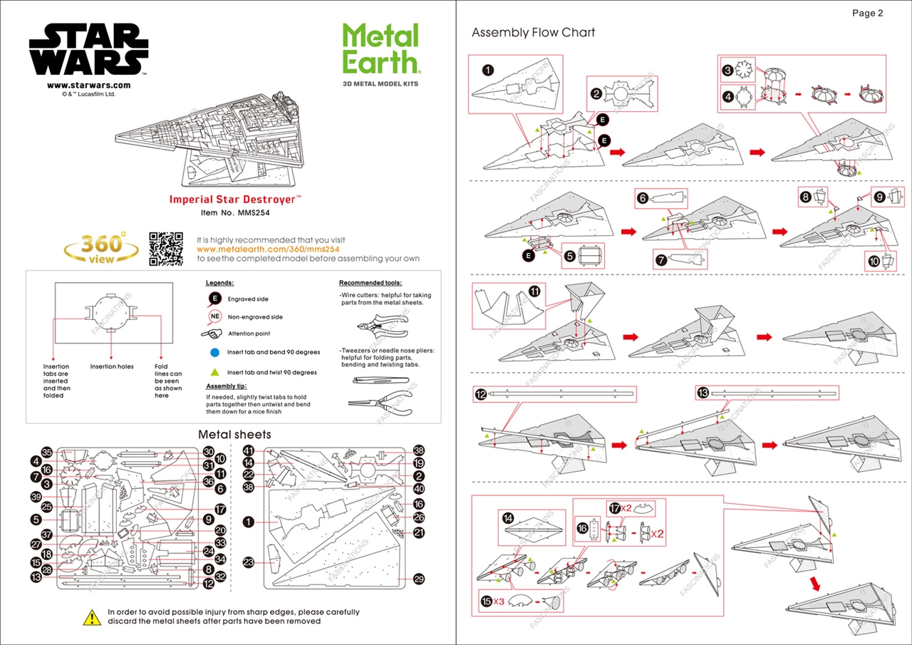 instruction sheet MMS254 - Imperial Star Destroyer