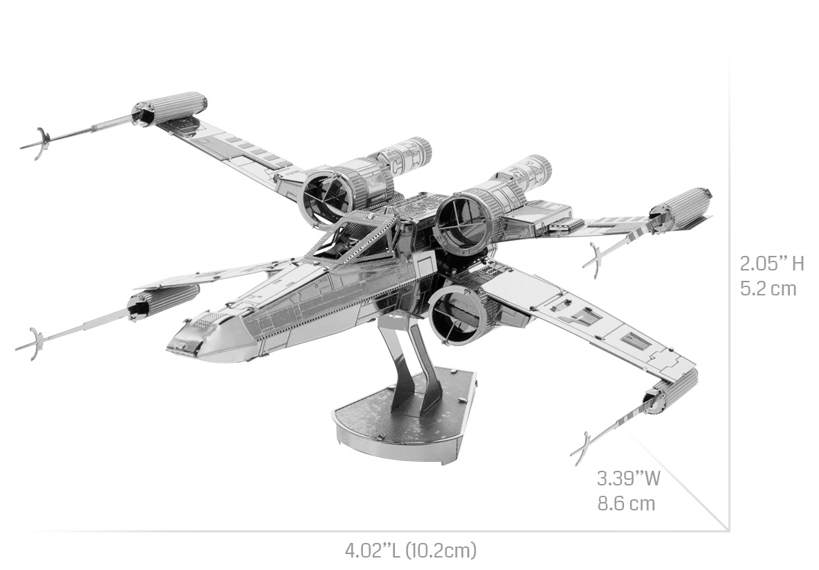 6 Metal Earth Star Wars Model Kit Destroyer Falcon R2D2 X-Wing AT-AT Tie Fighter 