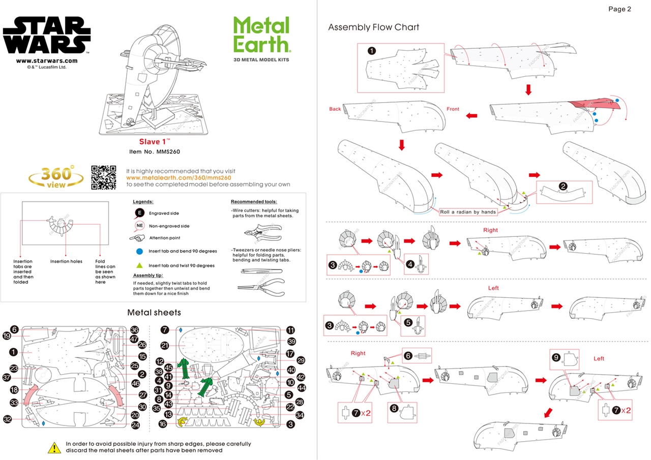 instruction sheet MMS260 - Boba Fett's Starship™