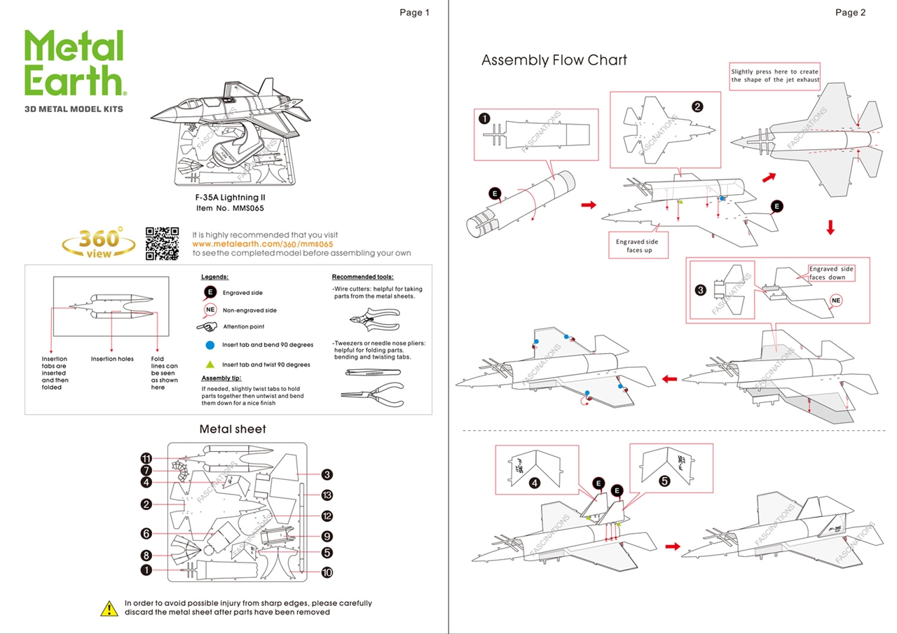 instruction sheet MMS065 - F-35 Lightning II 