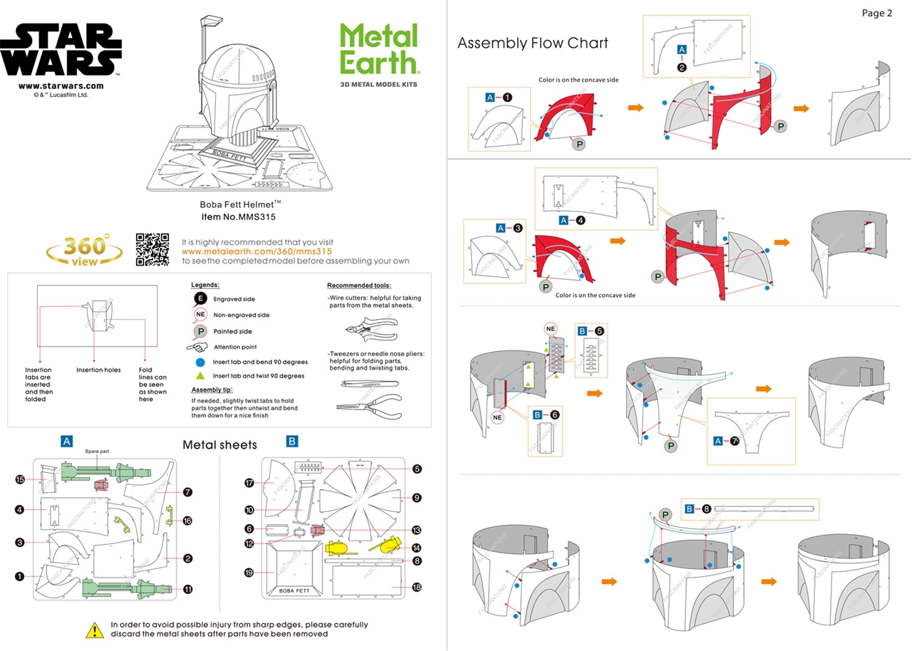 instruction sheet MMS315  - Boba Fett Helmet 