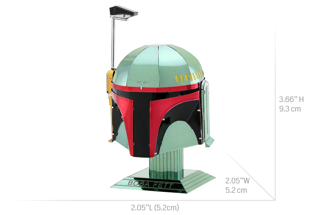 Metal Earth Darth Vader Boba Fett Helmet 2 Pck Steel Model Kit Star Wars for sale online 