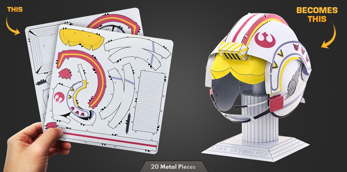 Star Wars Luke Skywalker Helmet Details about   Fascinations Metal Earth 3D Steel Model Kit