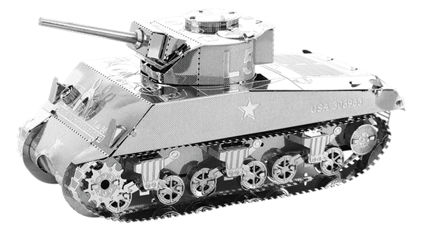 Fascinations Metal Earth Sherman Tank 3D Laser-Cut Metal Model for sale online 