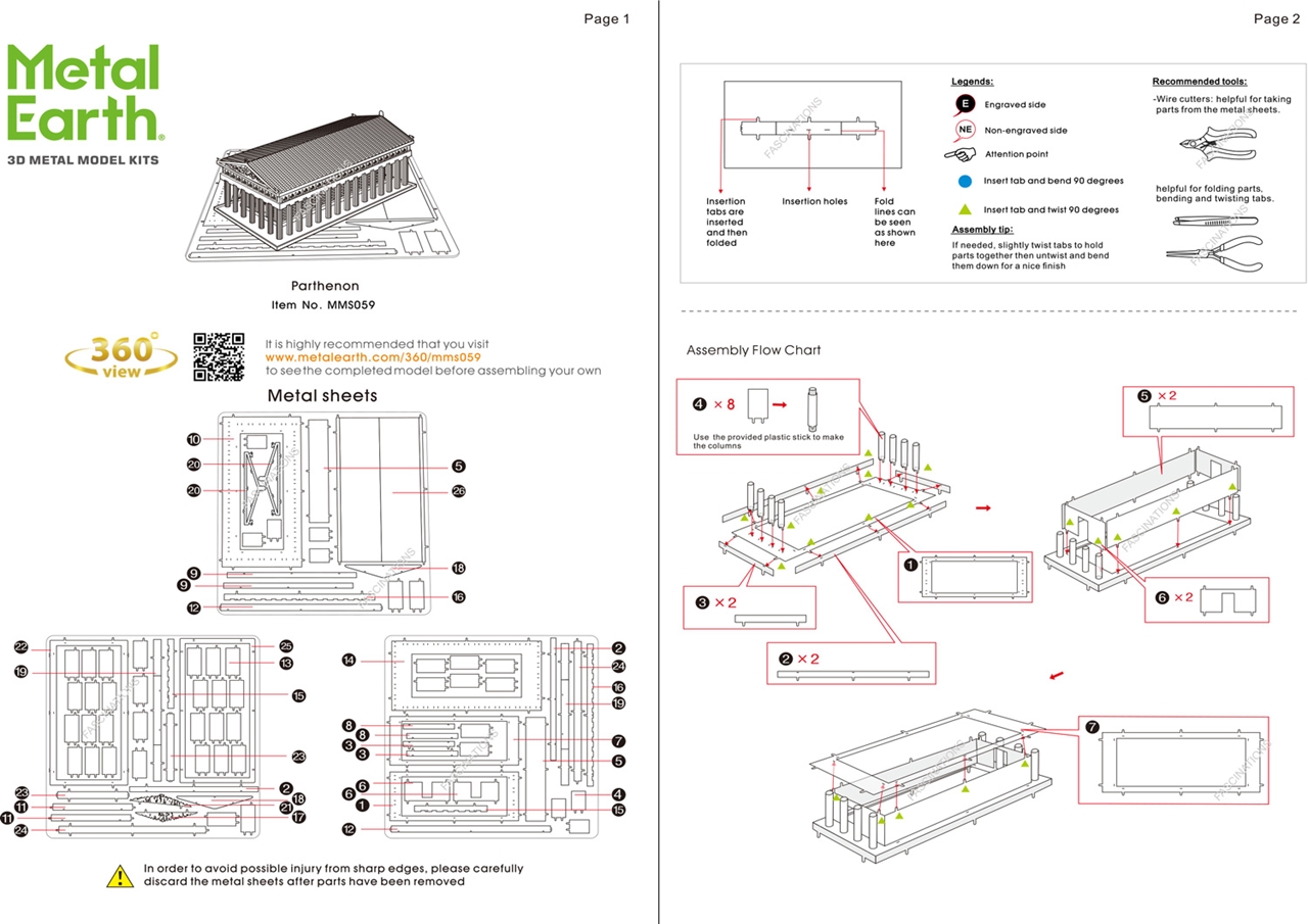 instruction sheet MMS059 - Parthenon 