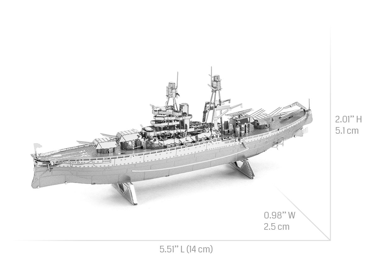 Metal Earth USS Arizona Battleship Fascinations 3D Model Kit Laser Cut MMS097 for sale online 