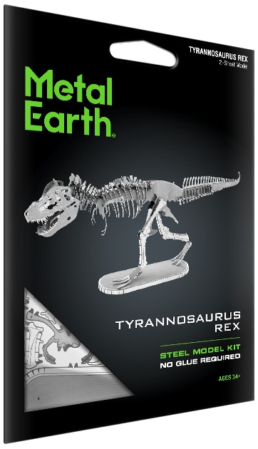 Fascinations Metal Earth 3D Laser Cut Steel Model Kit Tyrannosaurus Rex Skeleton 