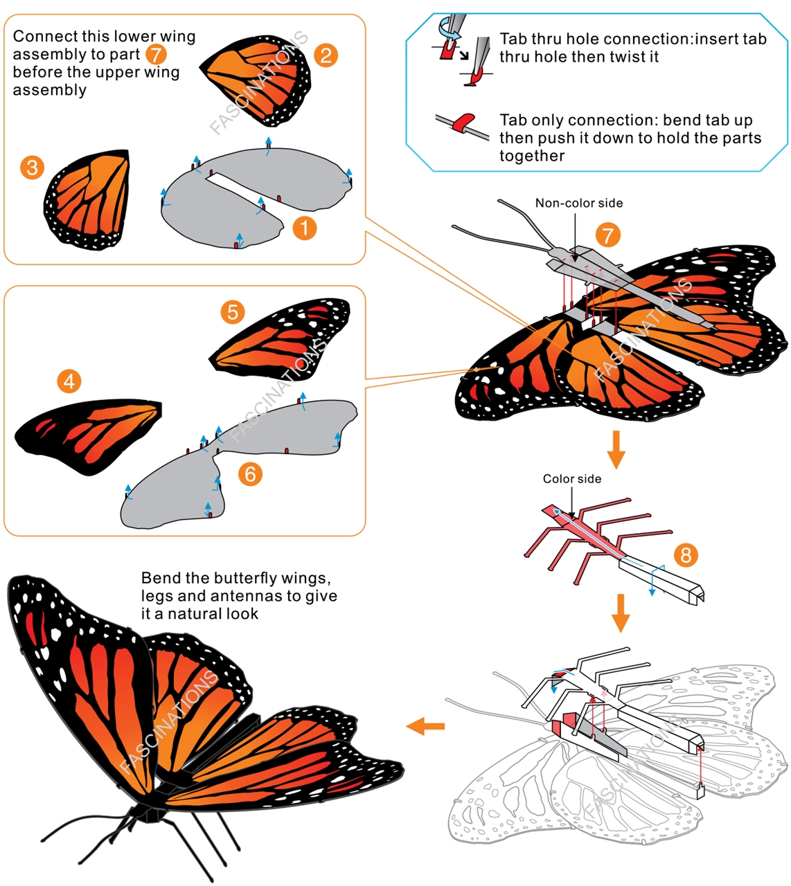 instruction sheet MMS123 - Monarch butterfly