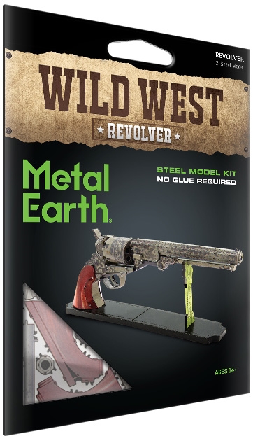 Wild West Revolver Metal Earth Steel Model Kit NEW SEALED #MMS187 