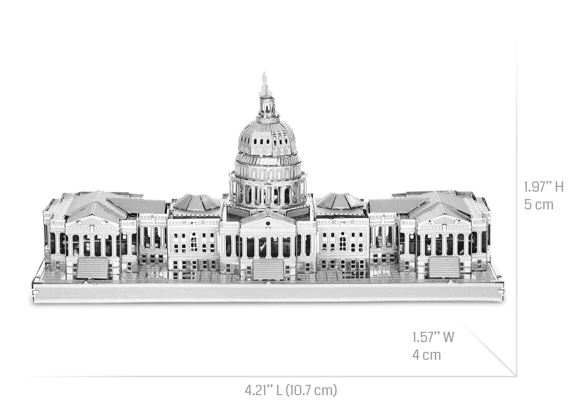 US United States Capitol Fascinations Metal Earth 3D Laser Cut Model Kit 