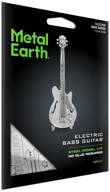Metal Earth Electric Bass Guitar 3D Model Kit - Innovatoys