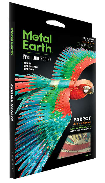 Fascinations ICONX Jubilee Macaw Parrot 3D Metal Model Kit 