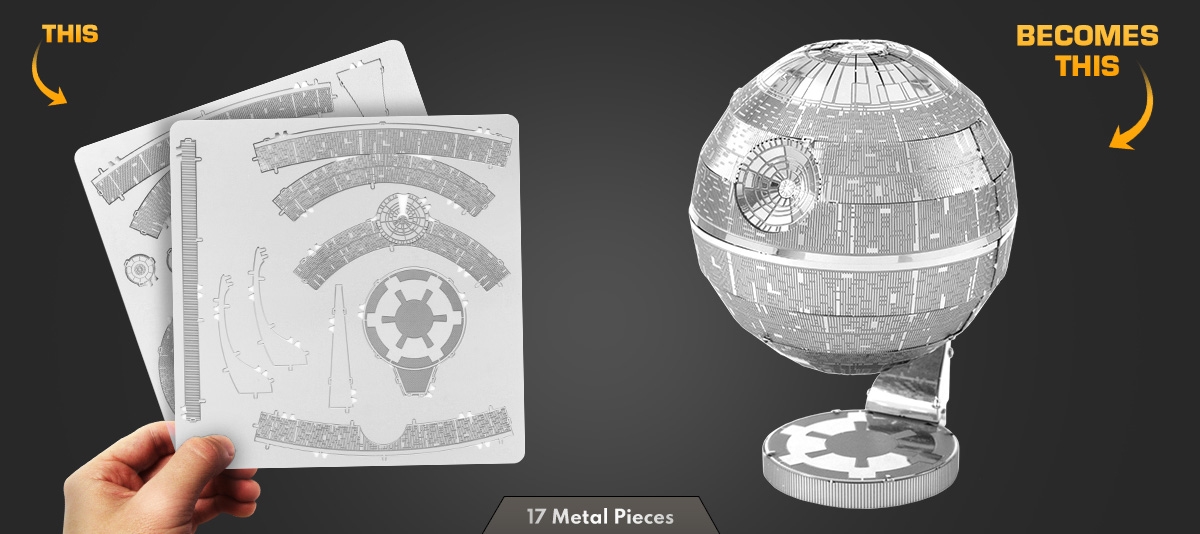 Fascinations Metal Earth Star Wars Death Star 3D MMS278 Metal Model Kit 