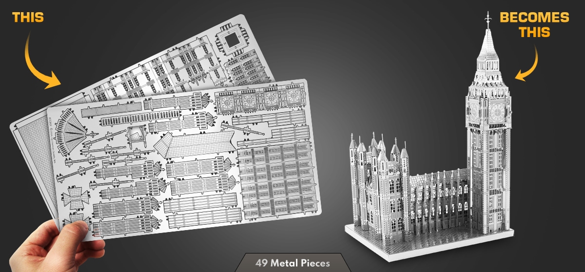fascinations ICONX Big Ben 3D Metal Model Kit 