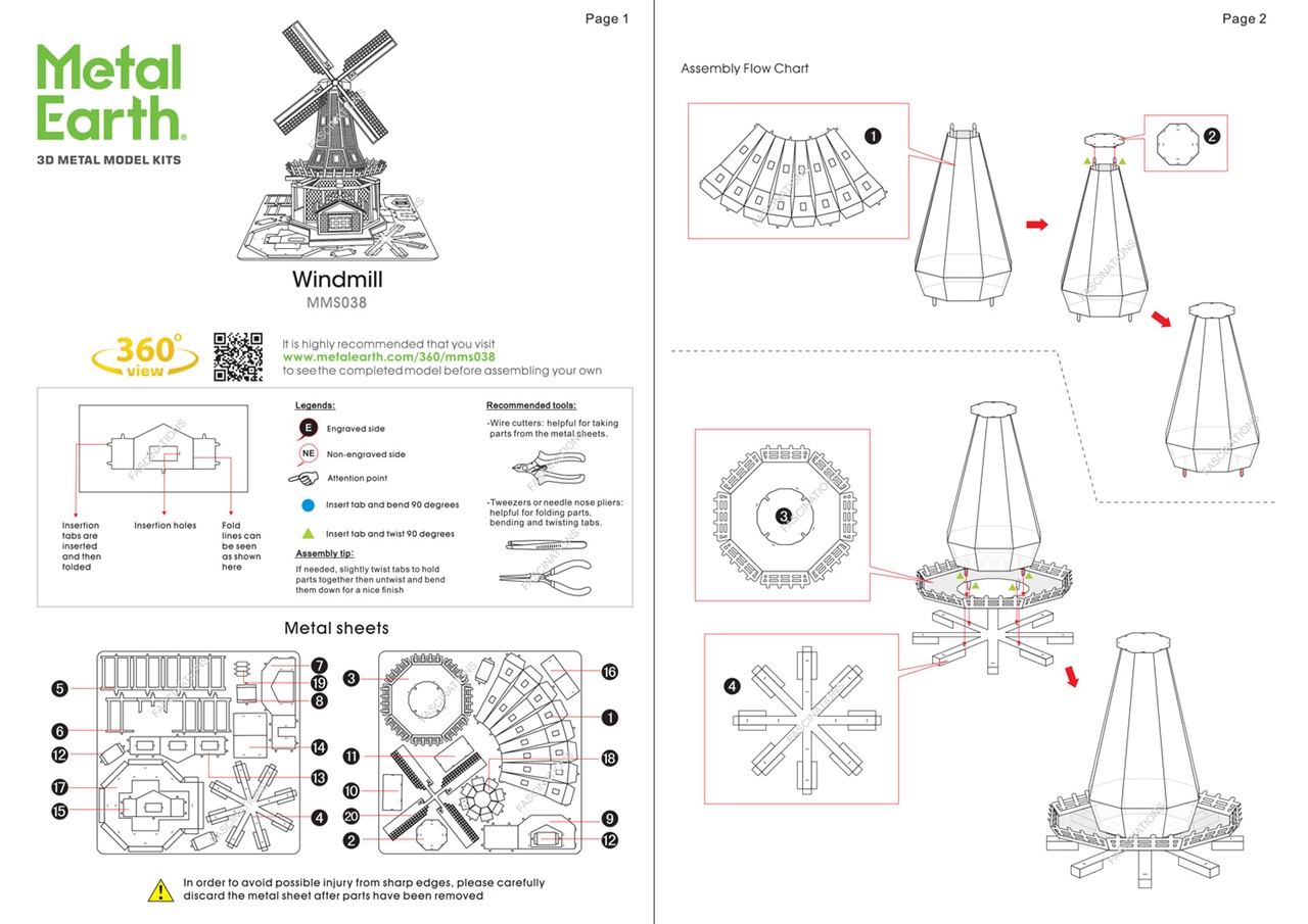 instruction sheet MMS038 - Windmill 