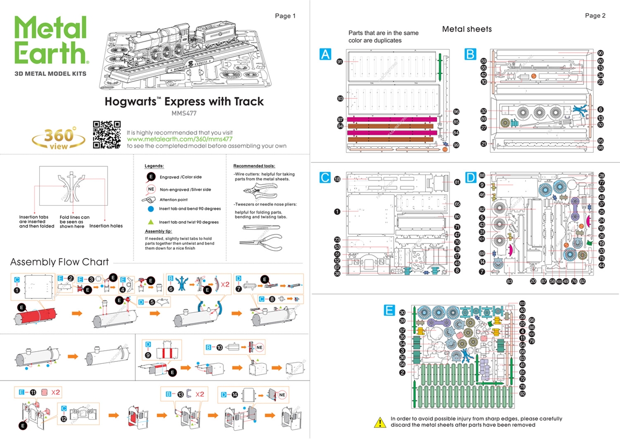 instruction sheet MMS477 - Hogwarts™ Express with Track 