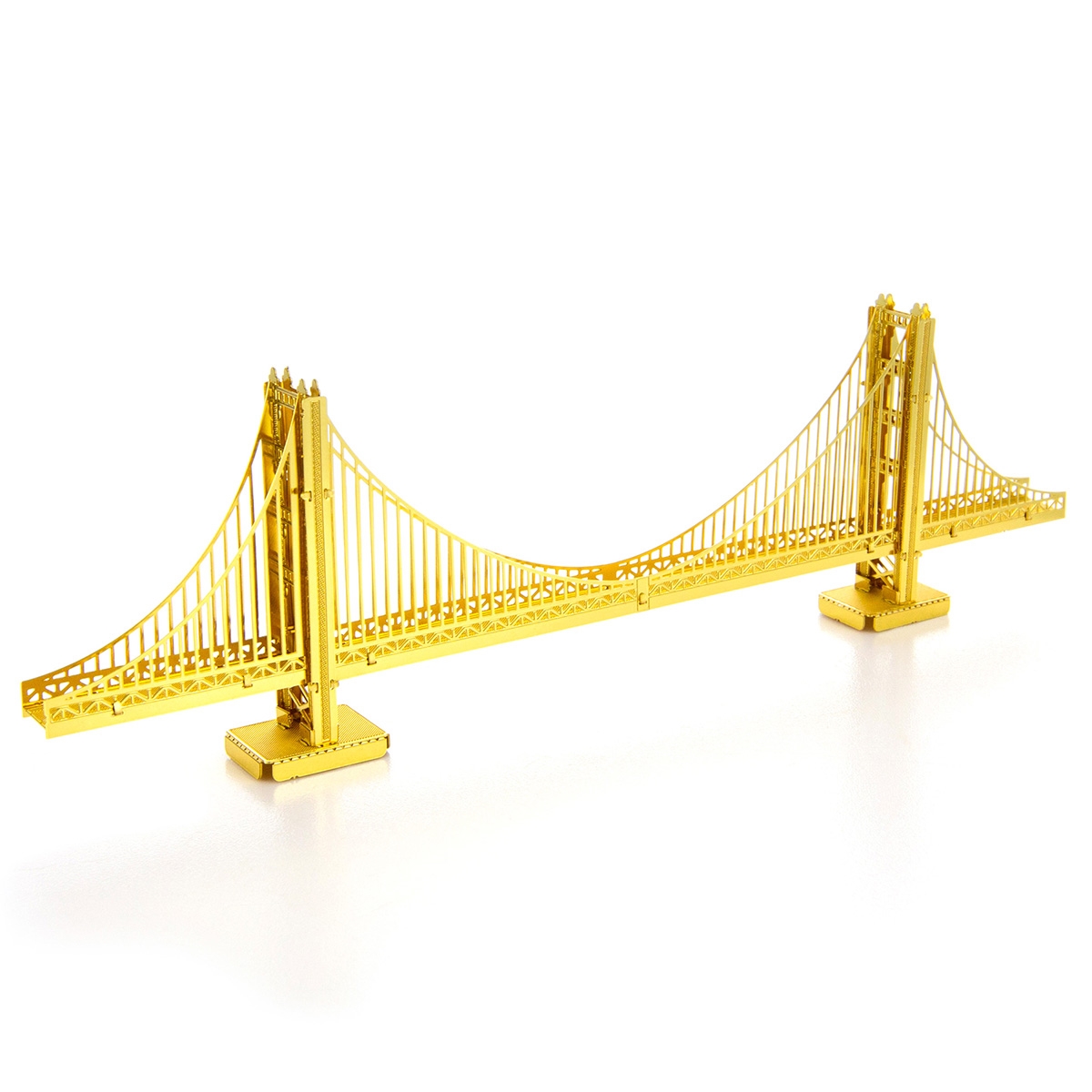 Set of 2 Metal Earth 3D Steel Model Kit GOLD and Silver SF Golden Gate Bridge 