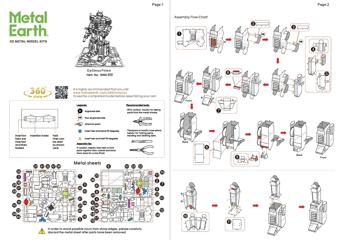 instruction sheet MMS300 - Optimus Prime