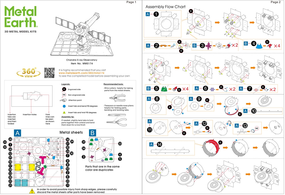 instruction sheet MMS174 - Chandra X-ray Observatory