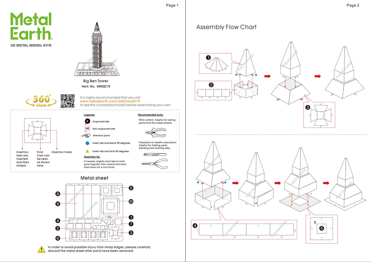 instruction sheet MMS019 - Big Ben 