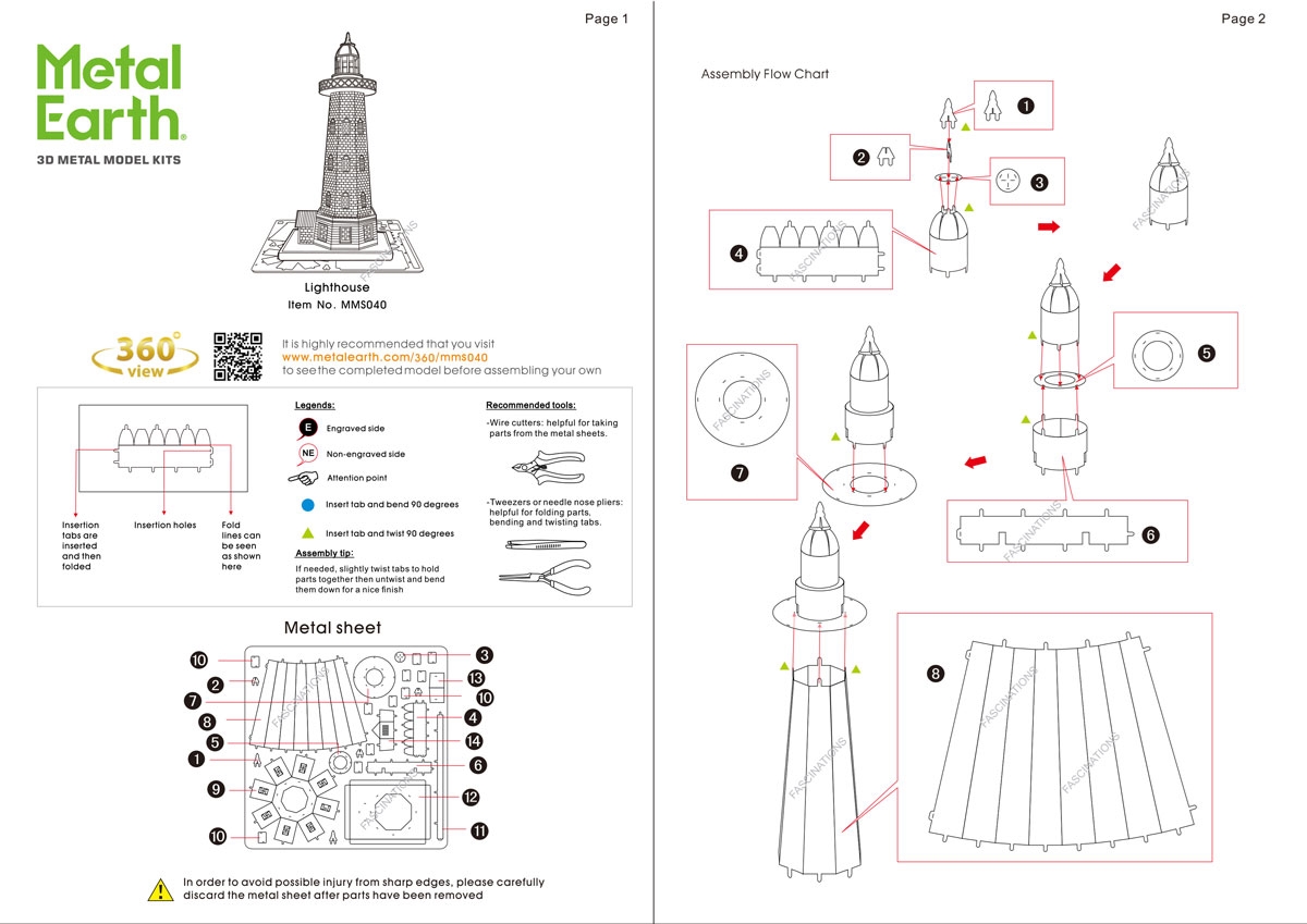 instruction sheet MMS040 - Lighthouse 