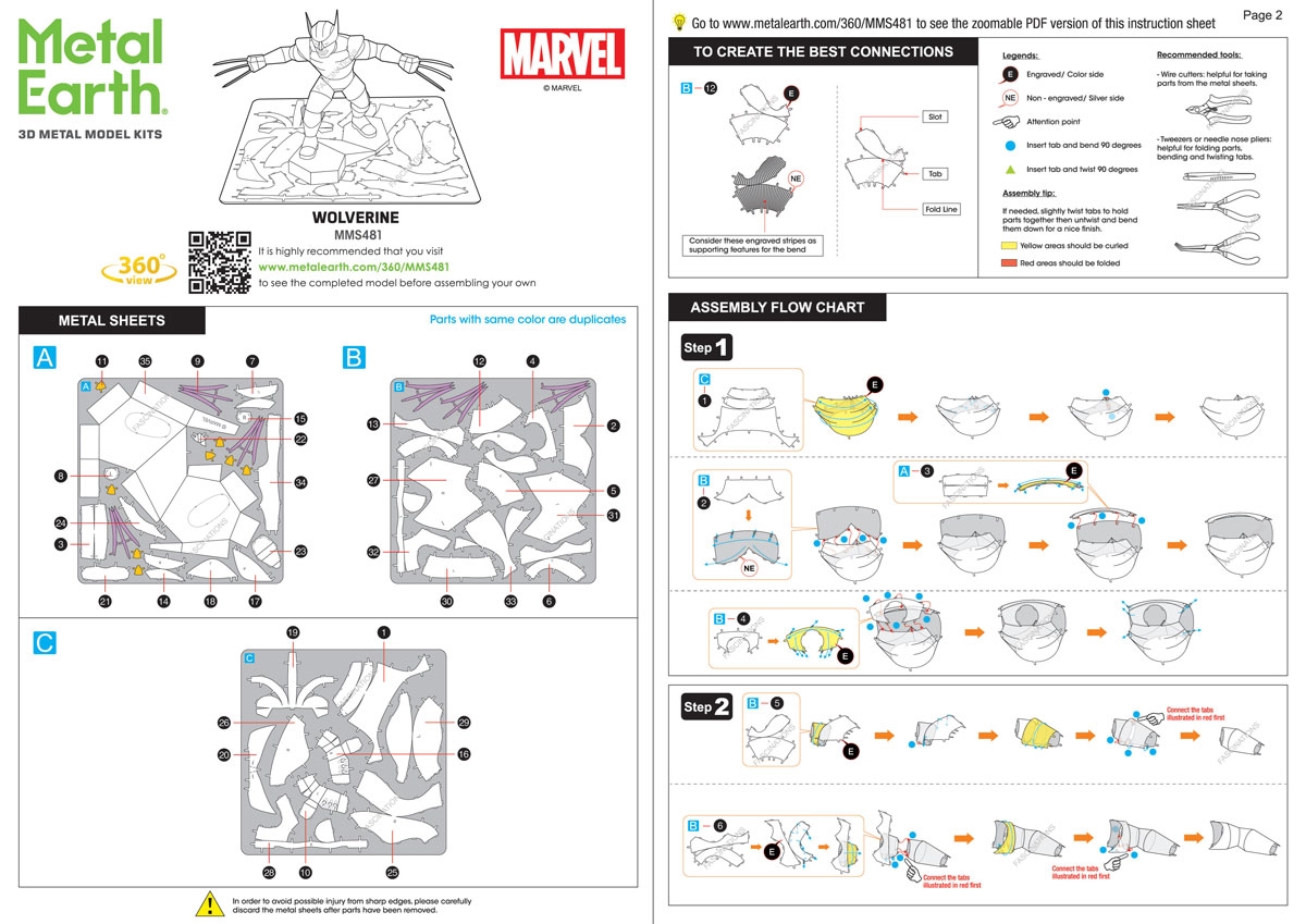instruction sheet MMS481 - Wolverine