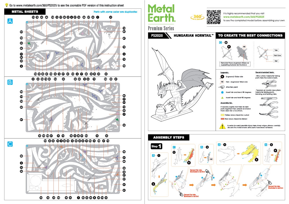 instruction sheet PS2025 - Hungarian Horntail™