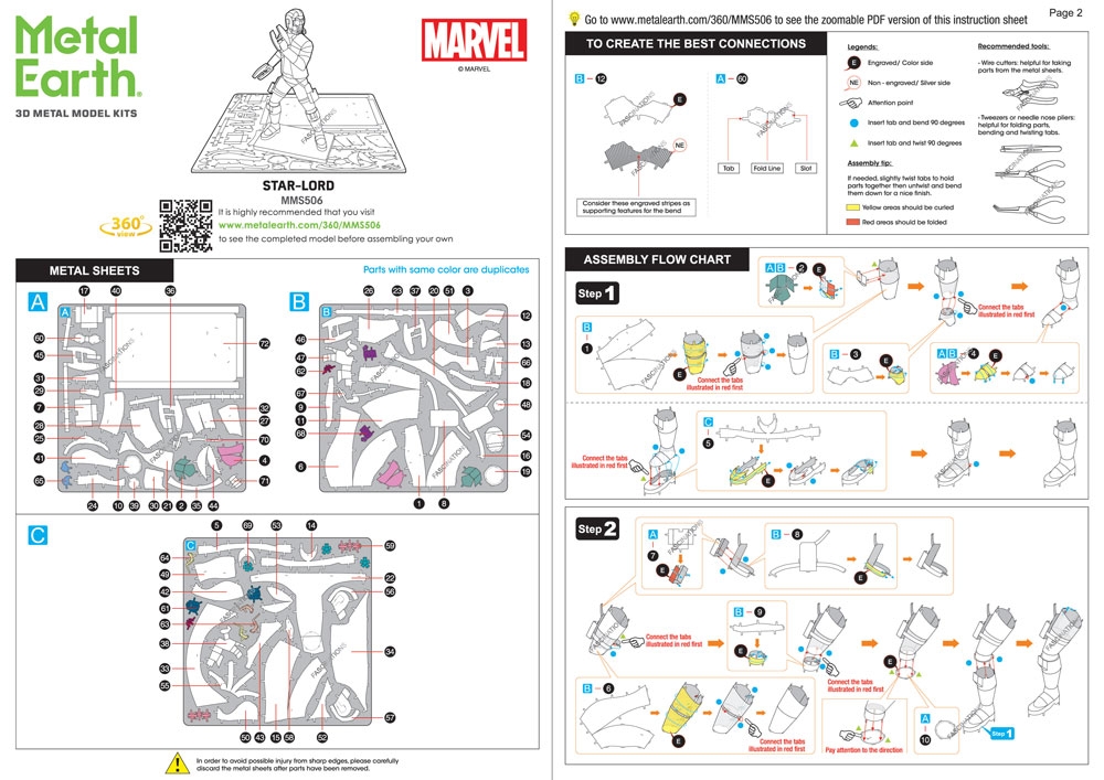 instruction sheet MMS506 - Star-Lord