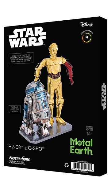 Metal Earth Star Wars C-3PO & R2-D2 3D Model Kit - Innovatoys