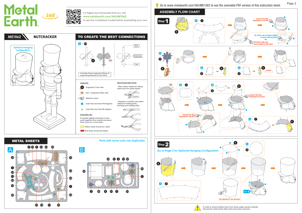 instruction sheet ME1062 - Nutcracker