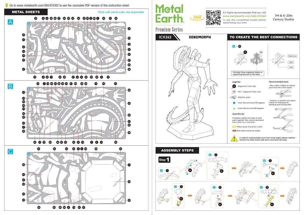 instruction sheet ICX262 - Xenomorph