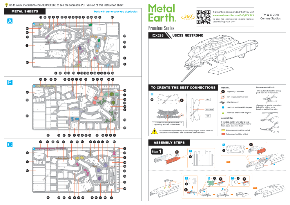 instruction sheet ICX263 - USCSS Nostromo