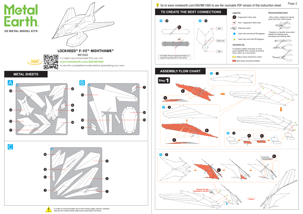 instruction sheet ME1060 - F-117® Nighthawk®