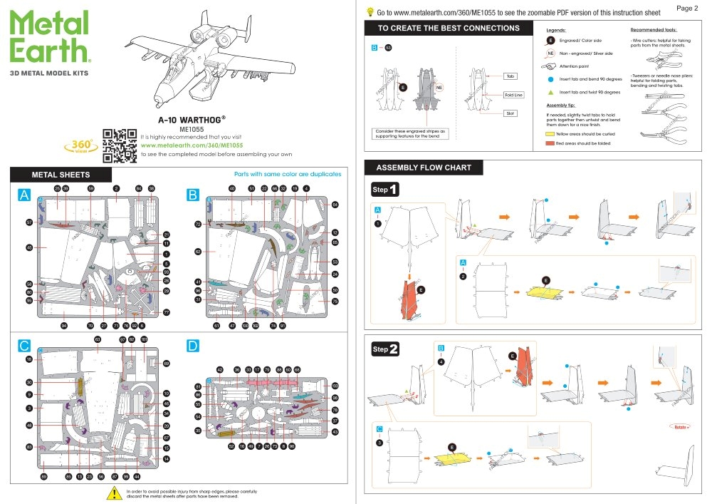 instruction sheet ME1055 - A-10 Warthog®