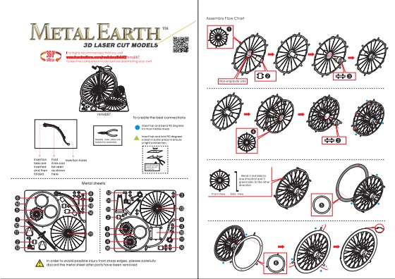 Toys & Hobbies Penny-Farthing High Wheel Bicycle Metal Earth 3D laser Cut Metal Model MMS087 Other Models & Kits coronapack.ba